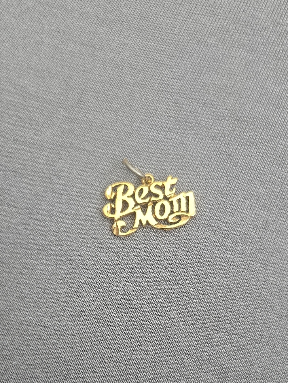 VINTAGE JAMES AVERY "Best Mom" 24k Gold-dipped‎ Sterling Silver 925 Charm